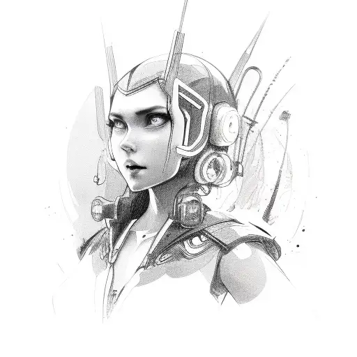 camera tattoo design idea