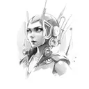 camera tattoo design idea