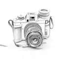 camera tattoo design idea