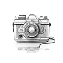 camera tattoo design idea