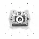 camera tattoo design idea