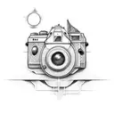 camera tattoo design idea