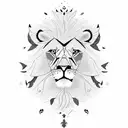 lion mon and baby tattoo design idea