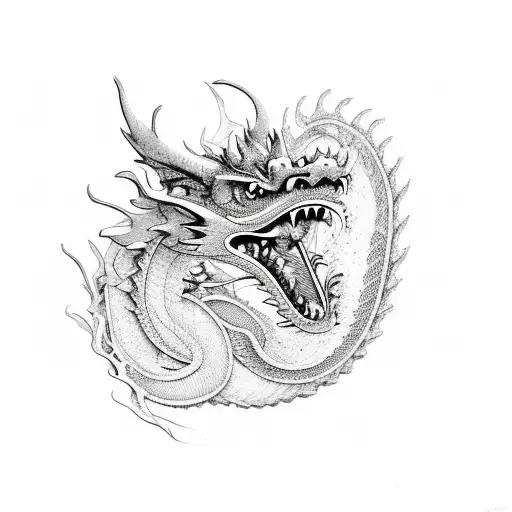 asia, dragon tattoo design idea
