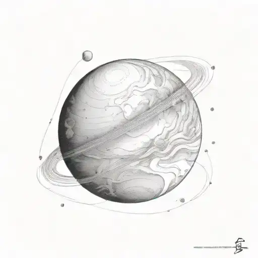 uranus tattoo design idea