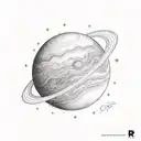 uranus tattoo design idea