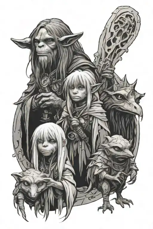 The Dark Crystal characters tattoo design idea