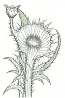 Venus flytrap stems and thorns tattoo design idea