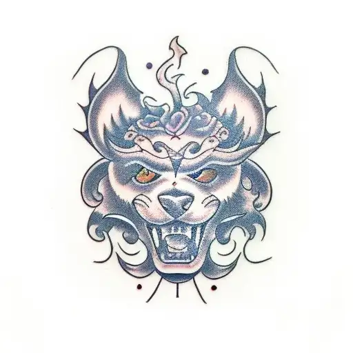 Foo Dog tattoo design idea