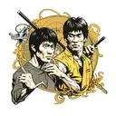 bruce lee and kill bill tattoo design idea