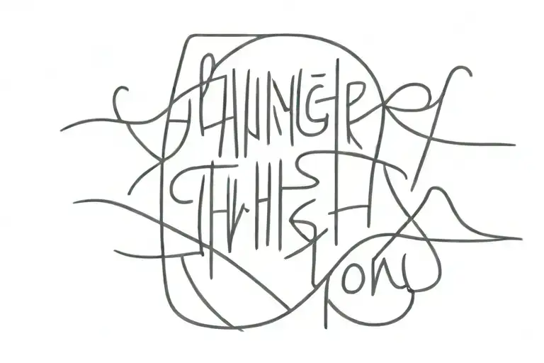 hunger thirst ambition lettering tattoo design idea
