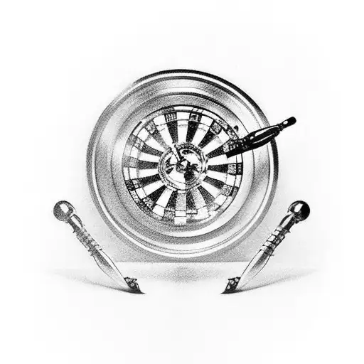 A bet being placed on a roulette wheel tattoo design idea