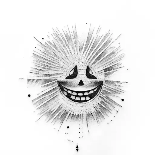 smile AND coconut  tattoo design idea