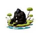 Gorilla tattoo design idea