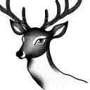 spiritual anima deer tattoo design idea