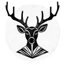 spiritual anima deer tattoo design idea