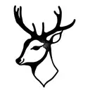spiritual anima deer tattoo design idea