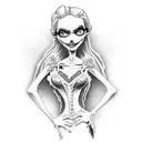 corpse bride tattoo design idea