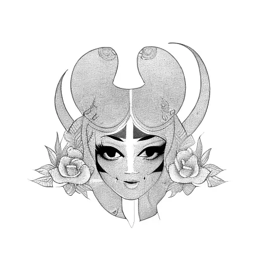 Design a tattoo that pays tribute to your daughter, incorporating the essence of women empowerment. tattoo design idea