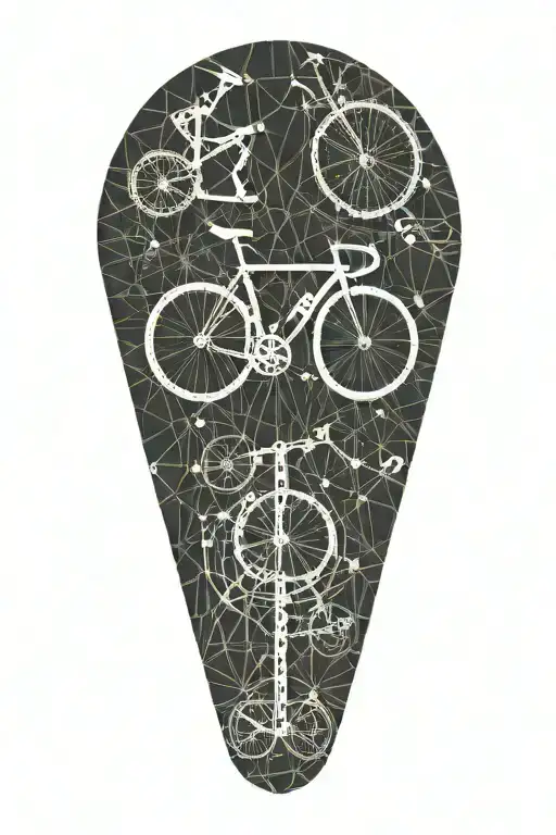 road bike silhouette tattoo design idea