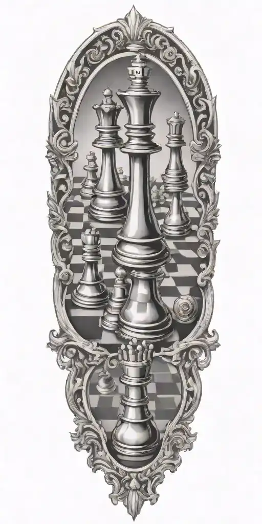 chess board tattoo design idea