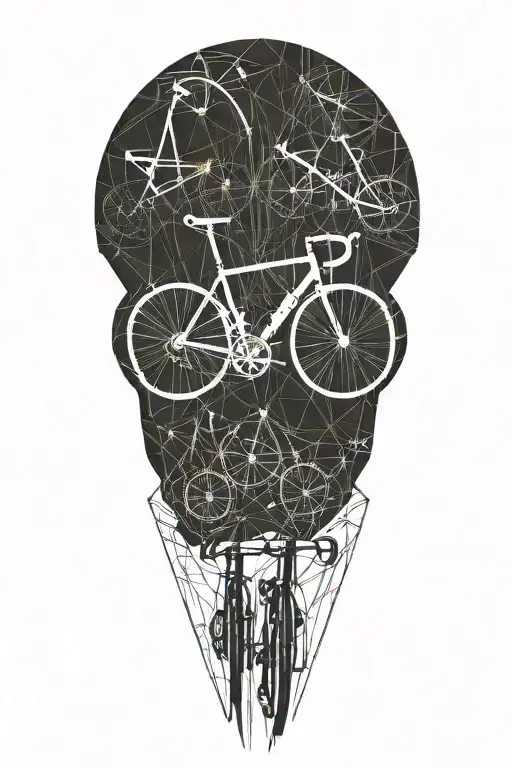 road bike silhouette tattoo design idea