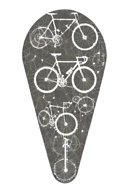 road bike silhouette tattoo design idea