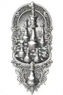 chess board tattoo design idea