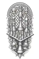 chess board tattoo design idea
