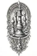 chess board tattoo design idea