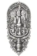 chess board tattoo design idea