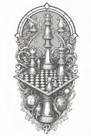chess board tattoo design idea