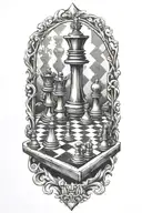 chess board tattoo design idea