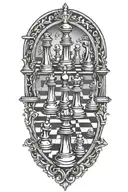 chess board tattoo design idea