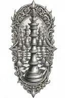 chess board tattoo design idea
