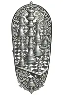 chess board tattoo design idea