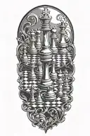 chess board tattoo design idea