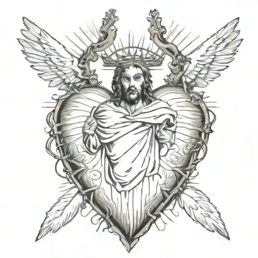 Heart of Jesus Christ tattoo design idea
