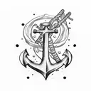 Anchor Diving  tattoo design idea