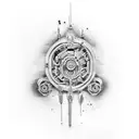 gangta guns mafia  tattoo design idea