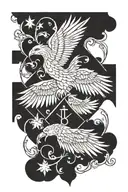 crest of friendship symbol tattoo design idea