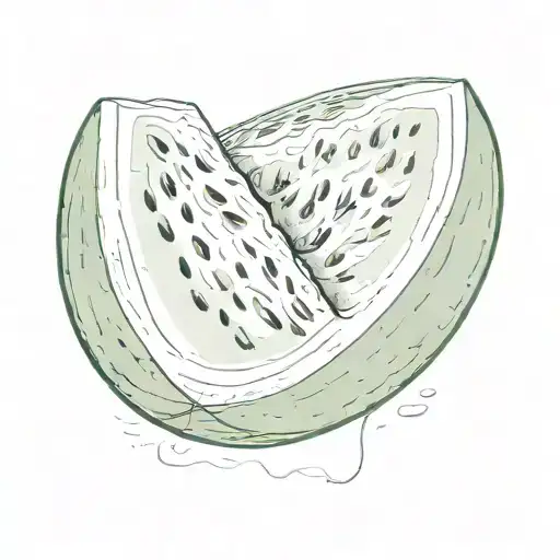 A reverse watermelon, the outside of the watermelon looks like the inside, and vice versa tattoo design idea