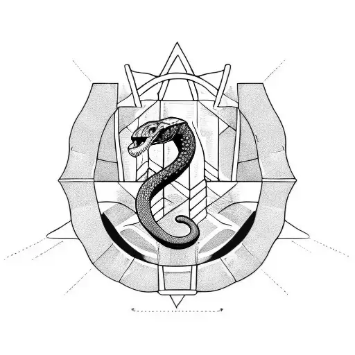 snake with the words “trust the process”  tattoo design idea