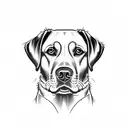 perro labrador tattoo design idea