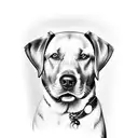 perro labrador tattoo design idea