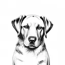 perro labrador tattoo design idea