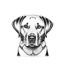 perro labrador tattoo design idea