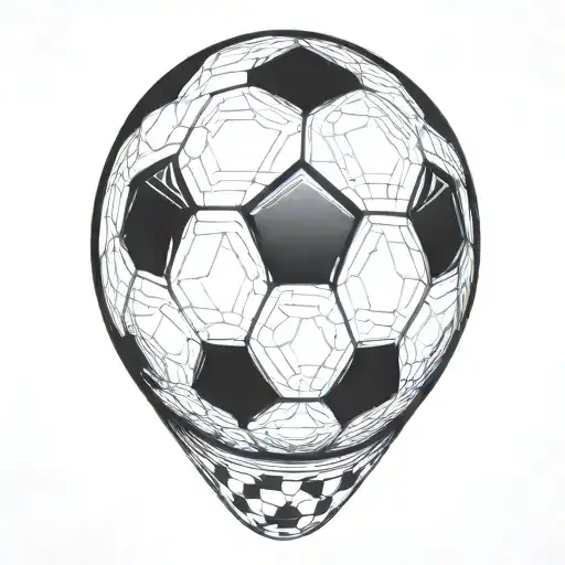 champions league soccer ball tattoo design idea