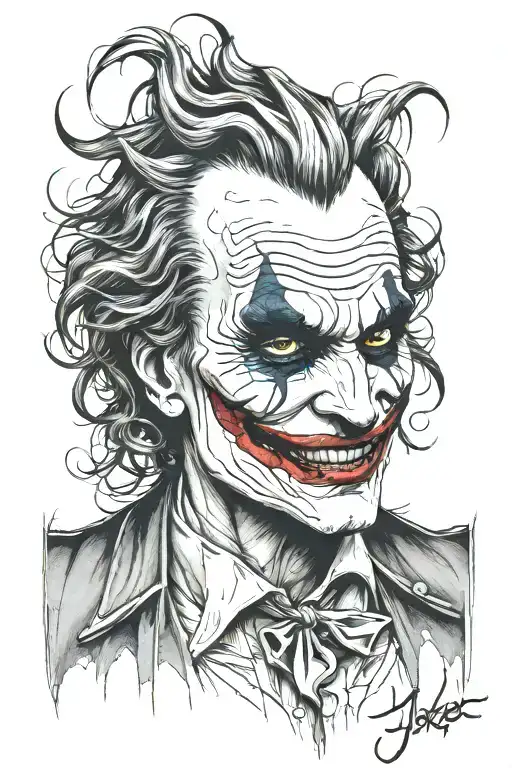 joker Real Madrid tattoo design idea
