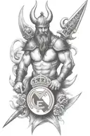 real madrid viking tattoo design idea